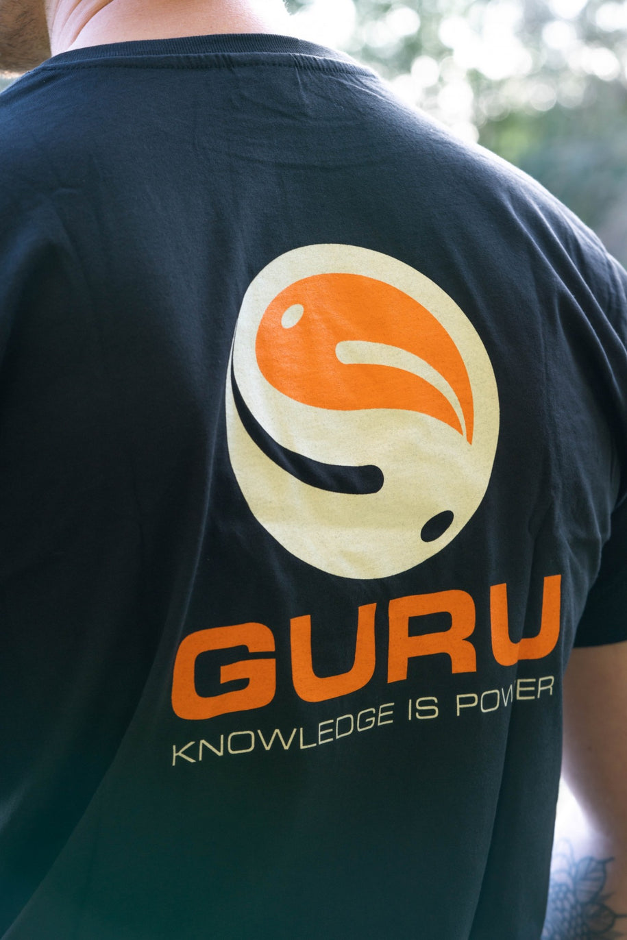 Tackle Guru T-Shirt – Loose Fit, Black/Orange